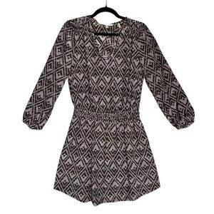 Rebecca Taylor Long Sleeve Shirt Dress Steel Grey Belted Size 6 NWT